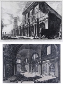 Lote 136: PIRANESI, Giovanni Battista DOS ANTIGUOS GRABADOS ITALIANOS DE PIRANESI.