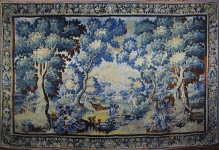 Lote 342: ANTIGUA TAPICERIA FRANCESA VERDURE SIGLO XVIII.  ANTIGUA TAPICERIA FRANCESA VERDURE SIGLO XVIII. 