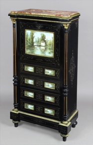 Lote 160: MUEBLE SECRETAIRE FRANCES NAPOLEON III.  MUEBLE SECRETAIRE FRANCES NAPOLEON III. 