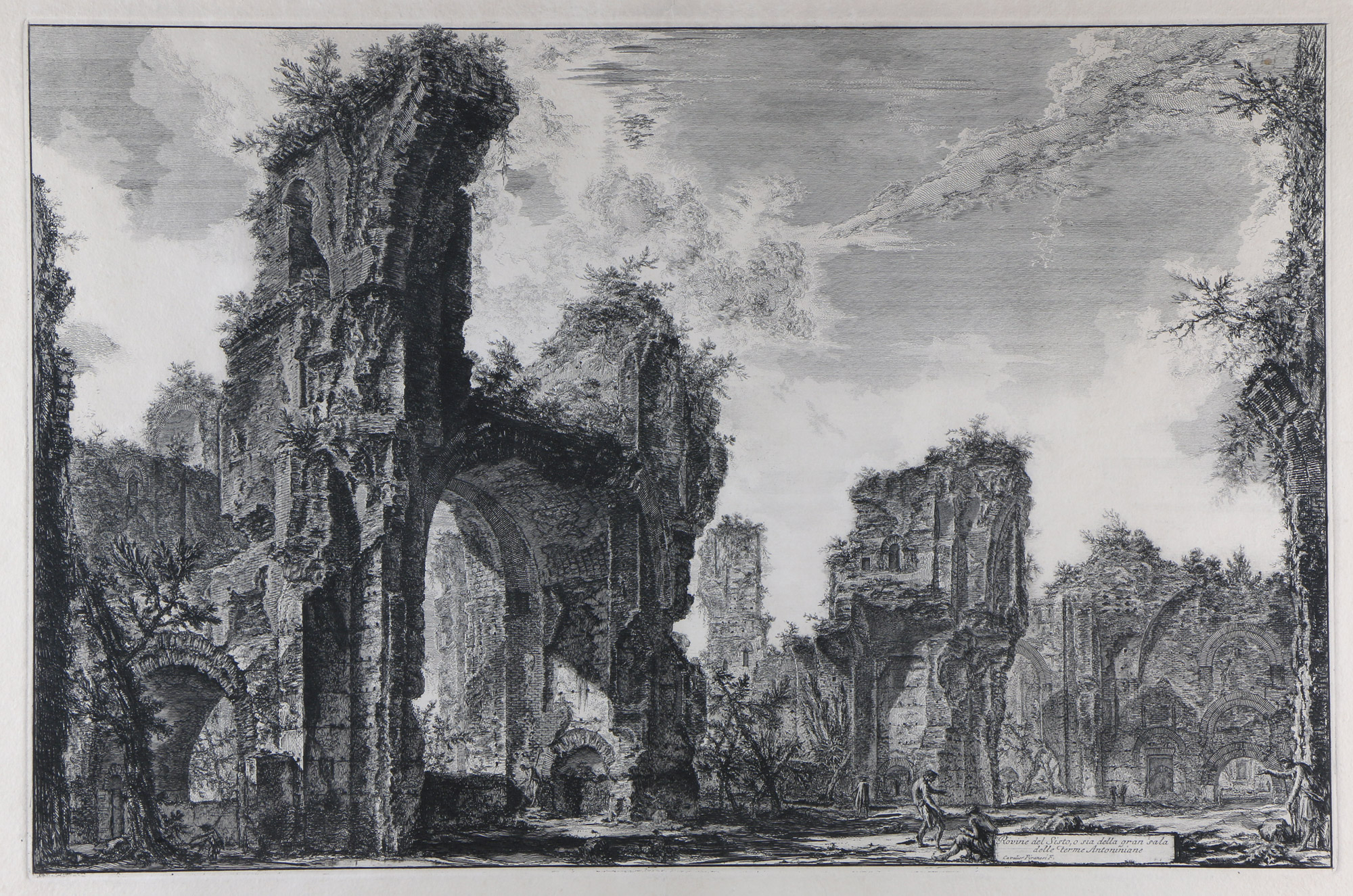  ANTIGUO GRABADO ITALIANO DE PIRANESI.