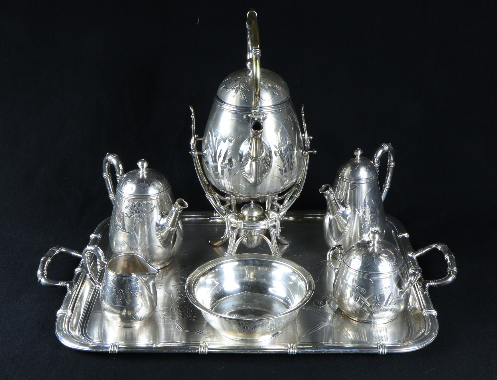  JUEGO DE METAL FRANCES CHRISTOFLE PARA TE Y CAFE. 