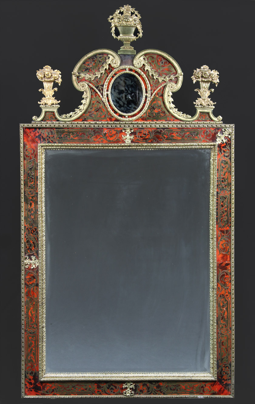  ANTIGUO ESPEJO FRANCÉS ESTILO BOULLE PARA SALA.
