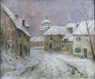 Lote 87: RIVIERE, Charles 'PAISAJE INVERNAL'
