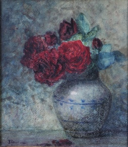 Lote 60: FILLIARD, Ernest  'VASO CON ROSAS' 