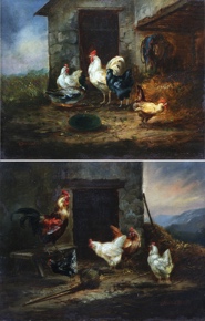 Lote 80: SUREAU 'GALLOS Y GALLINAS'