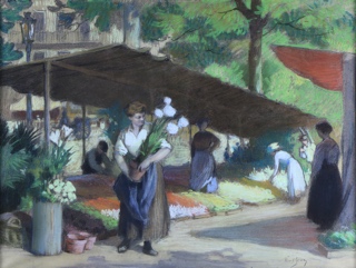 Lote 139: SERRES, Raoul 'MERCADO DE FLORES'